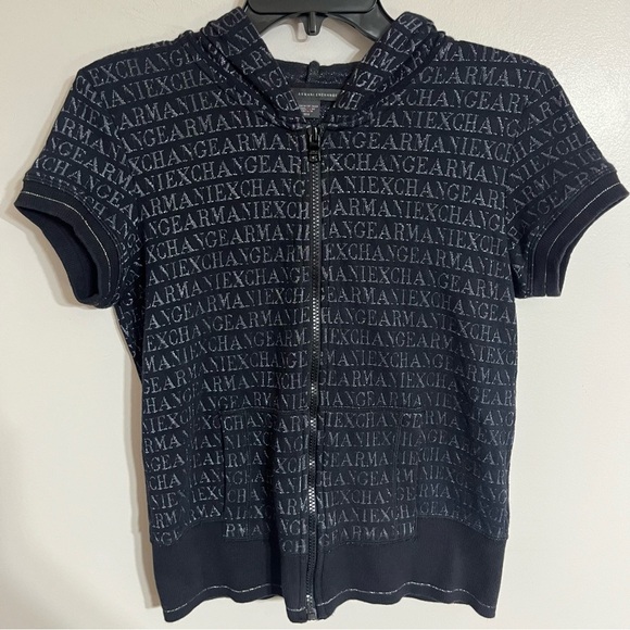 Women’s Armani Exchange All Over Logo Sweatshirt & Sweatpants Top Med Pants Sm - Picture 3 of 16